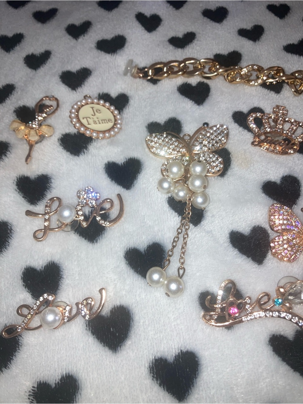 Gold Rhinestone Croc Charms - Picture 2 of 5